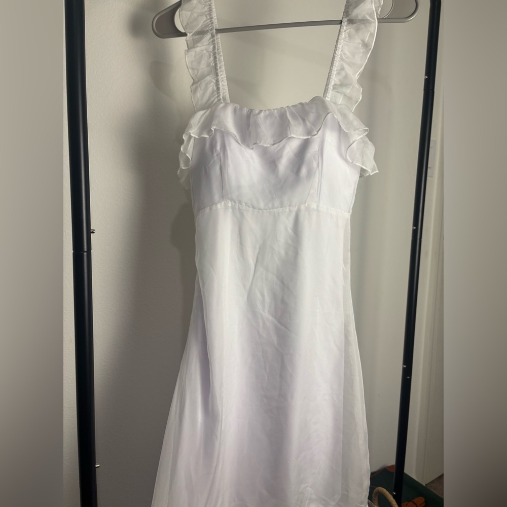 White Ruffled Coquette Dress
